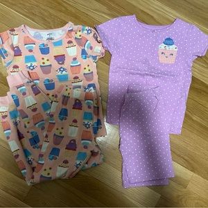 Bundle of Two Pairs of Girls Carters Size 7 Snug Fit PJs